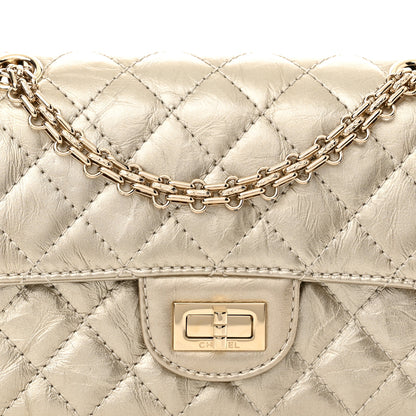 Chanel Metallic Aged Calfskin Quilted 2.55 Reissue Mini Flap Light Gold 8 of 11