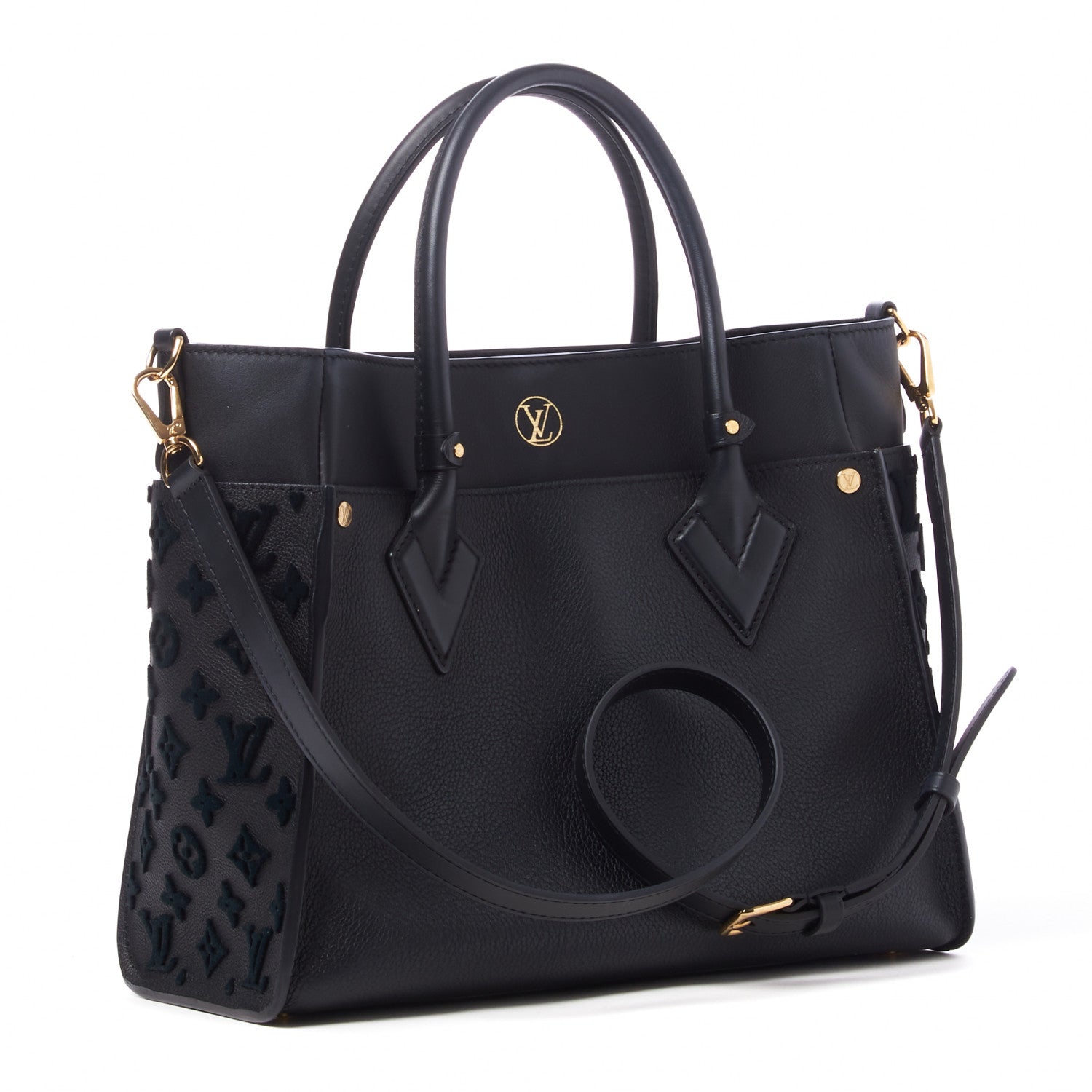 Louis Vuitton Calfskin Monogram Tufting On My Side Black 3 of 8