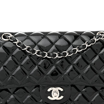 Chanel Patent Quilted Medium Double Flap Black 8 of 13