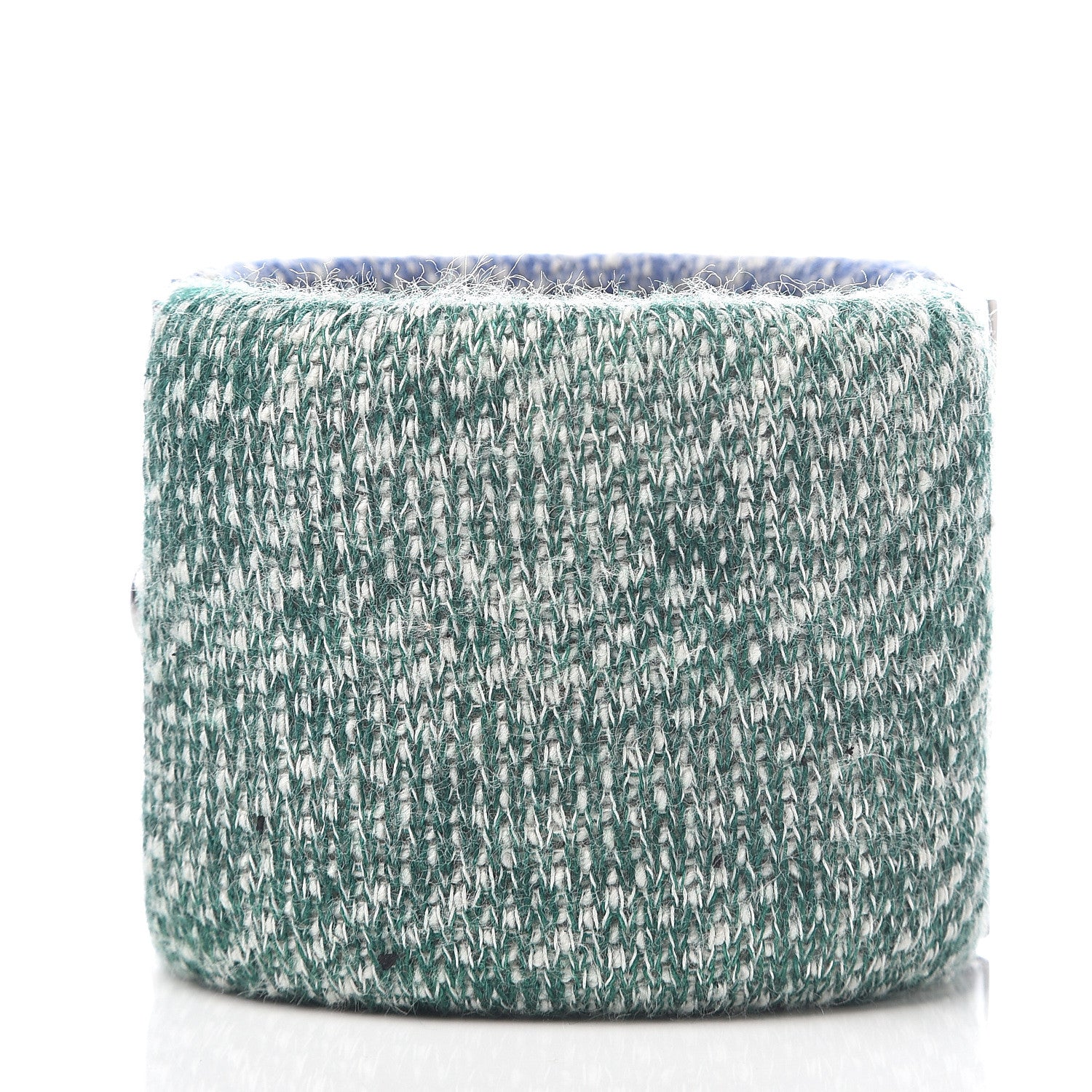 Chanel Knit CC Cuff Blue Green 2 of 5