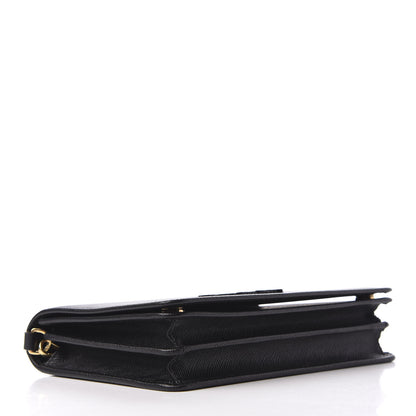 Prada Saffiano Lux Monochrome Chain Wallet Black 4 of 10