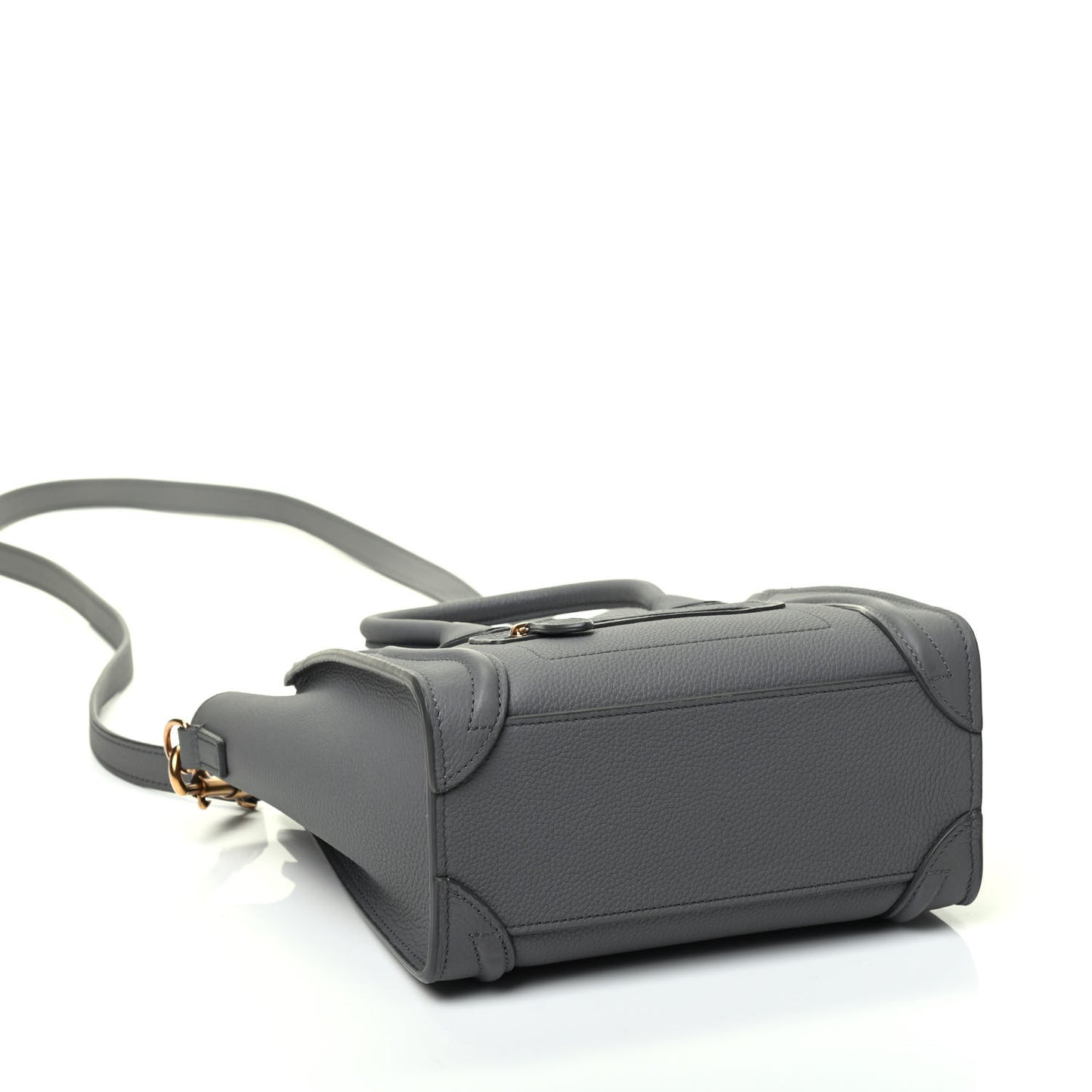 Baby Drummed Calfskin Nano Luggage Kohl
