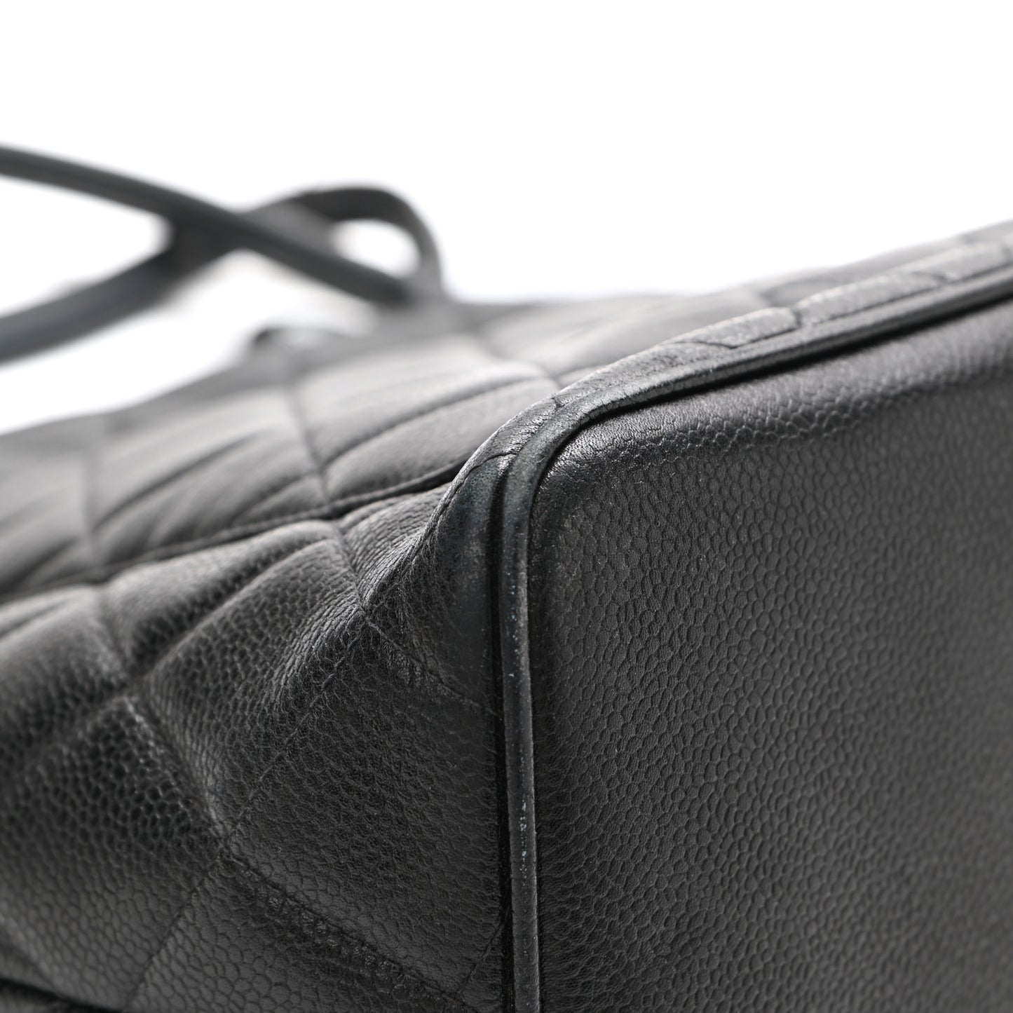 Caviar Quilted Medallion Tote Black