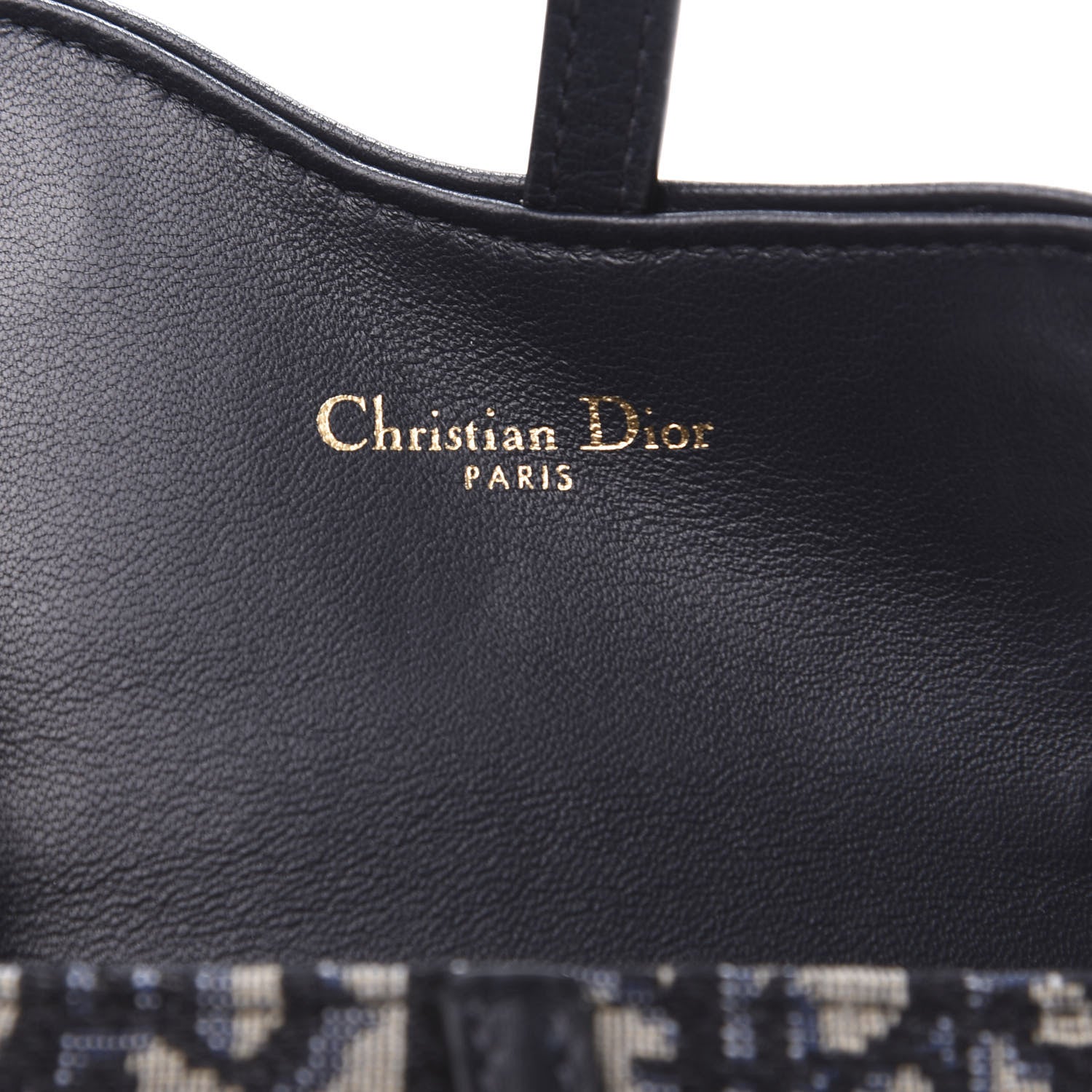 Christian Dior Oblique Nano Saddle Chain Pouch Blue 6 of 9