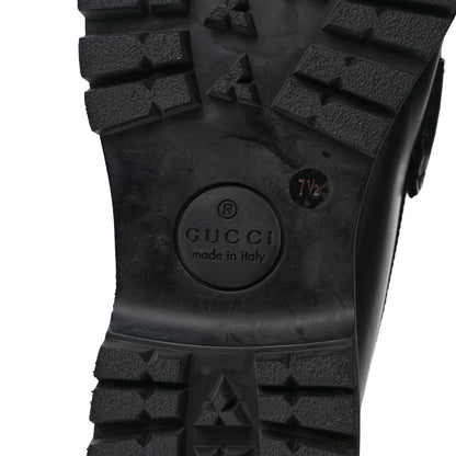 Gucci Cirano Lux Web Mens Horsebit Lug Sole Loafers 7.5 Black 6 of 8