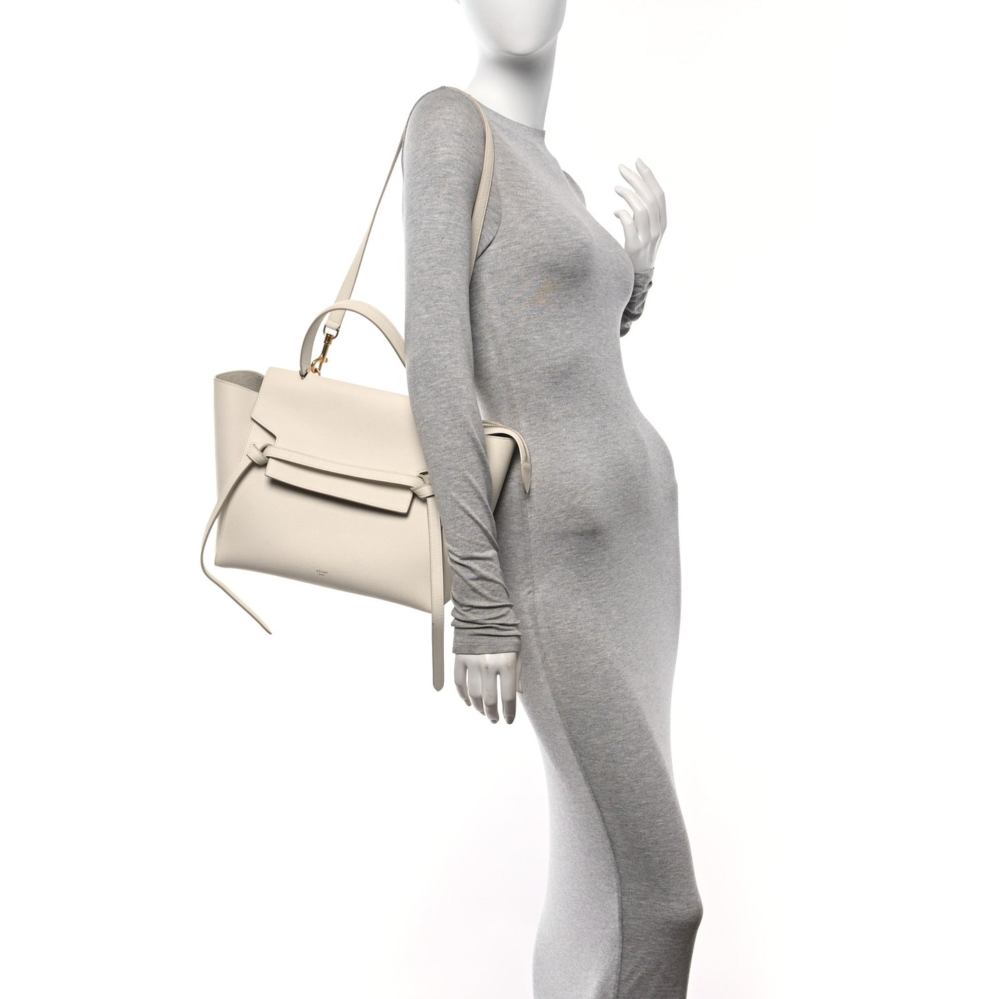 Grained Calfskin Mini Belt Bag White