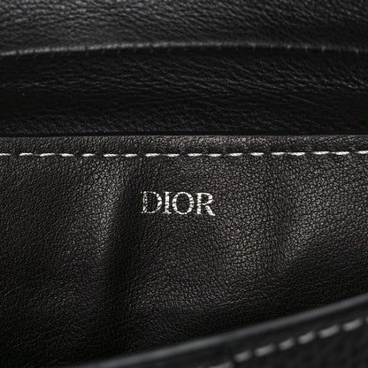 Christian Dior X KAWS Grained Calfskin Saddle Wristlet Black 6 of 10