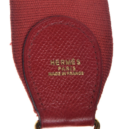 Hermes Toile Courchevel Shoulder Strap Rouge Vif 3 of 3