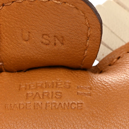 Hermes Milo Lambskin Lizard Touch Grigri Rodeo Horse Bag Charm PM Sesame Craie Desert 3 of 5