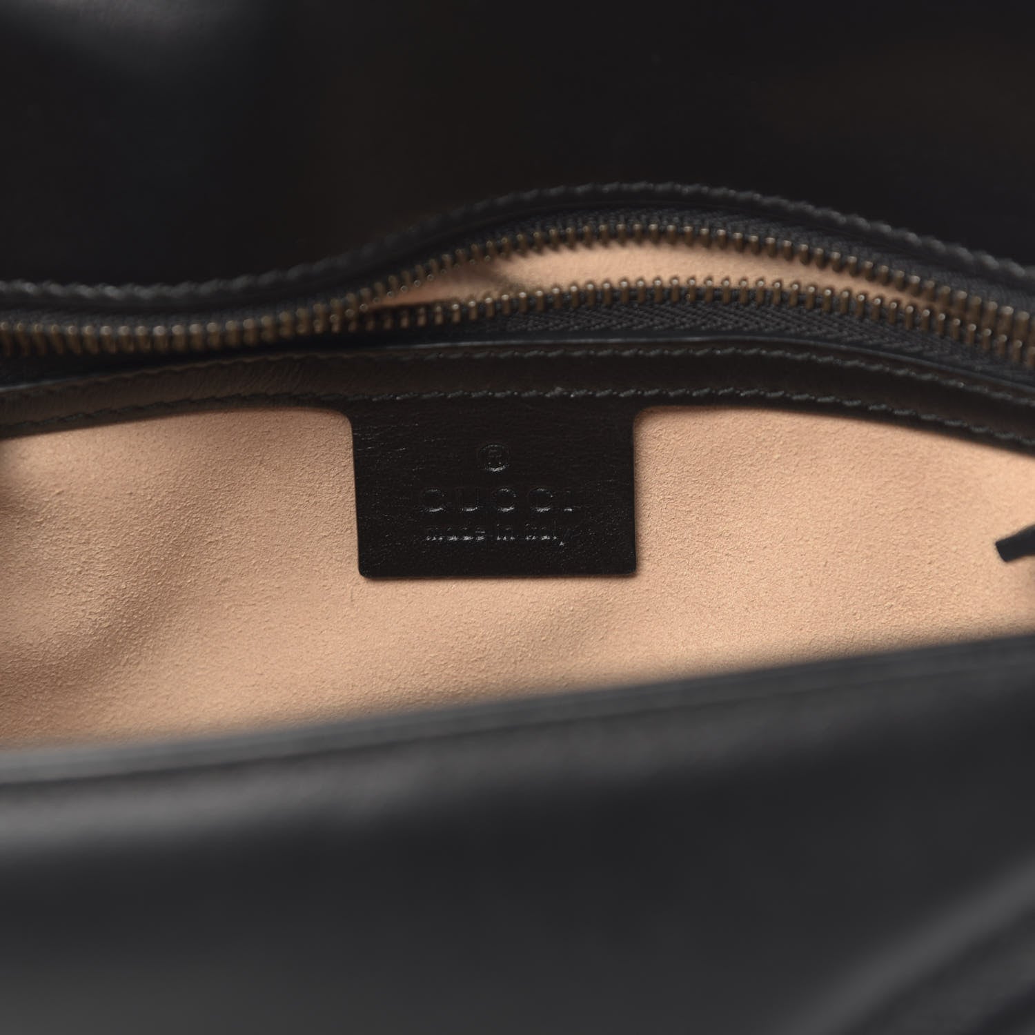 Gucci Calfskin Matelasse Small GG Marmont Shoulder Bag Black 6 of 10