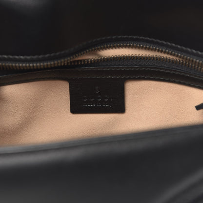 Gucci Calfskin Matelasse Small GG Marmont Shoulder Bag Black 6 of 10