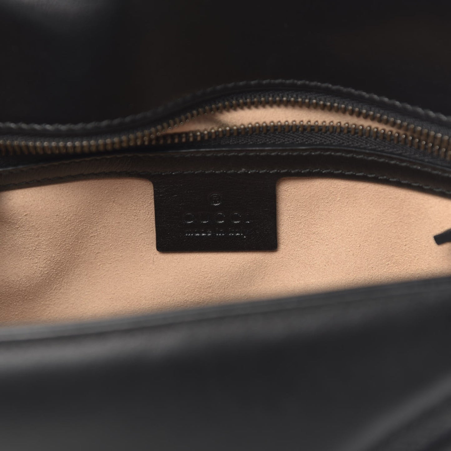 Calfskin Matelasse Small GG Marmont Shoulder Bag Black