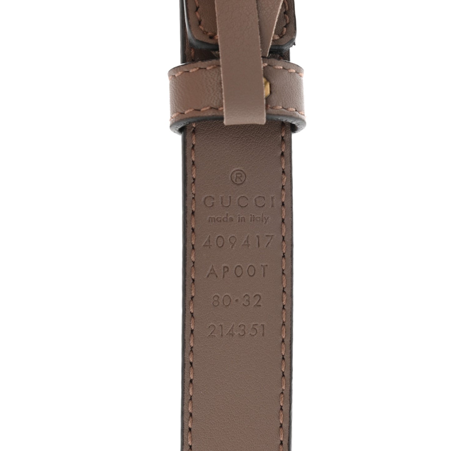 Calfskin Double G 20mm Belt 80 32 Porcelain Rose