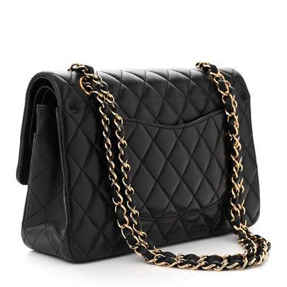 Chanel Lambskin Quilted Medium Double Flap Black 3 of 10