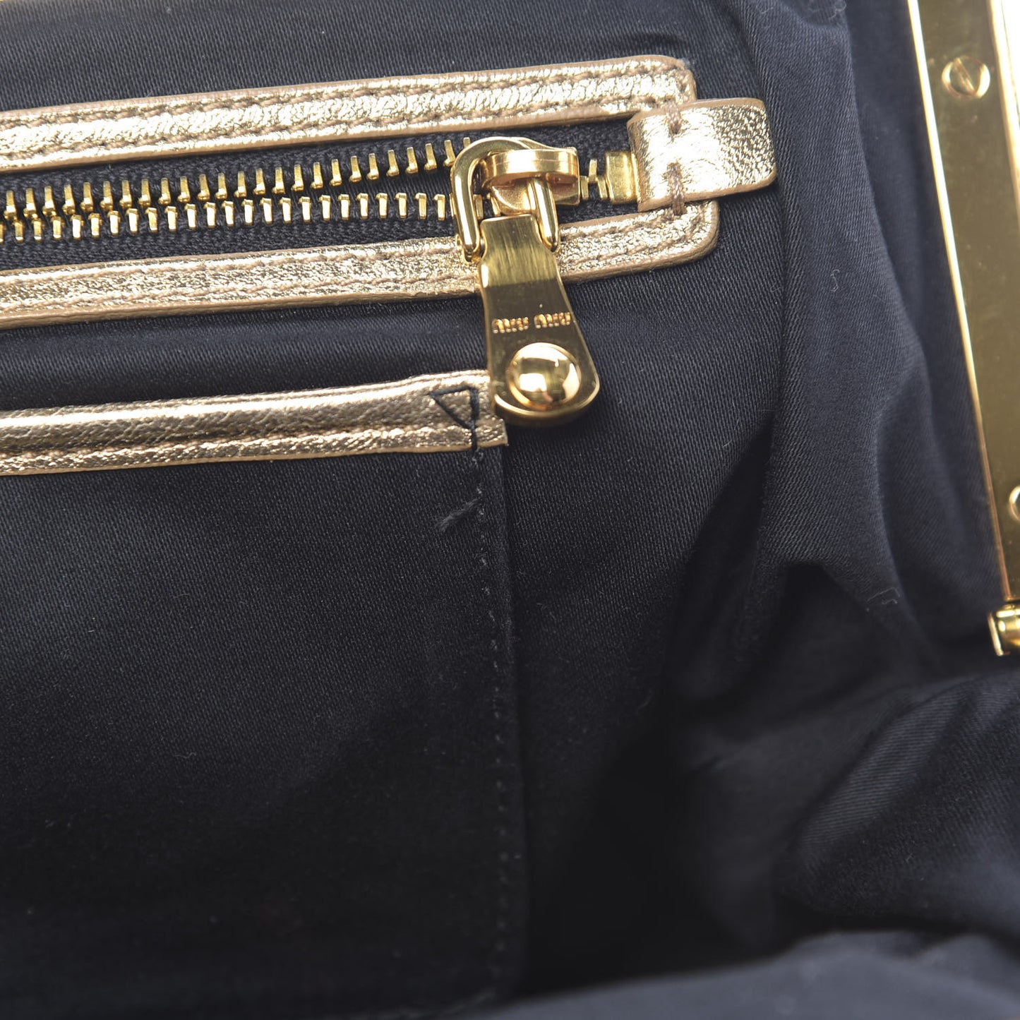 Metallic Nappa Matelasse Clutch Gold