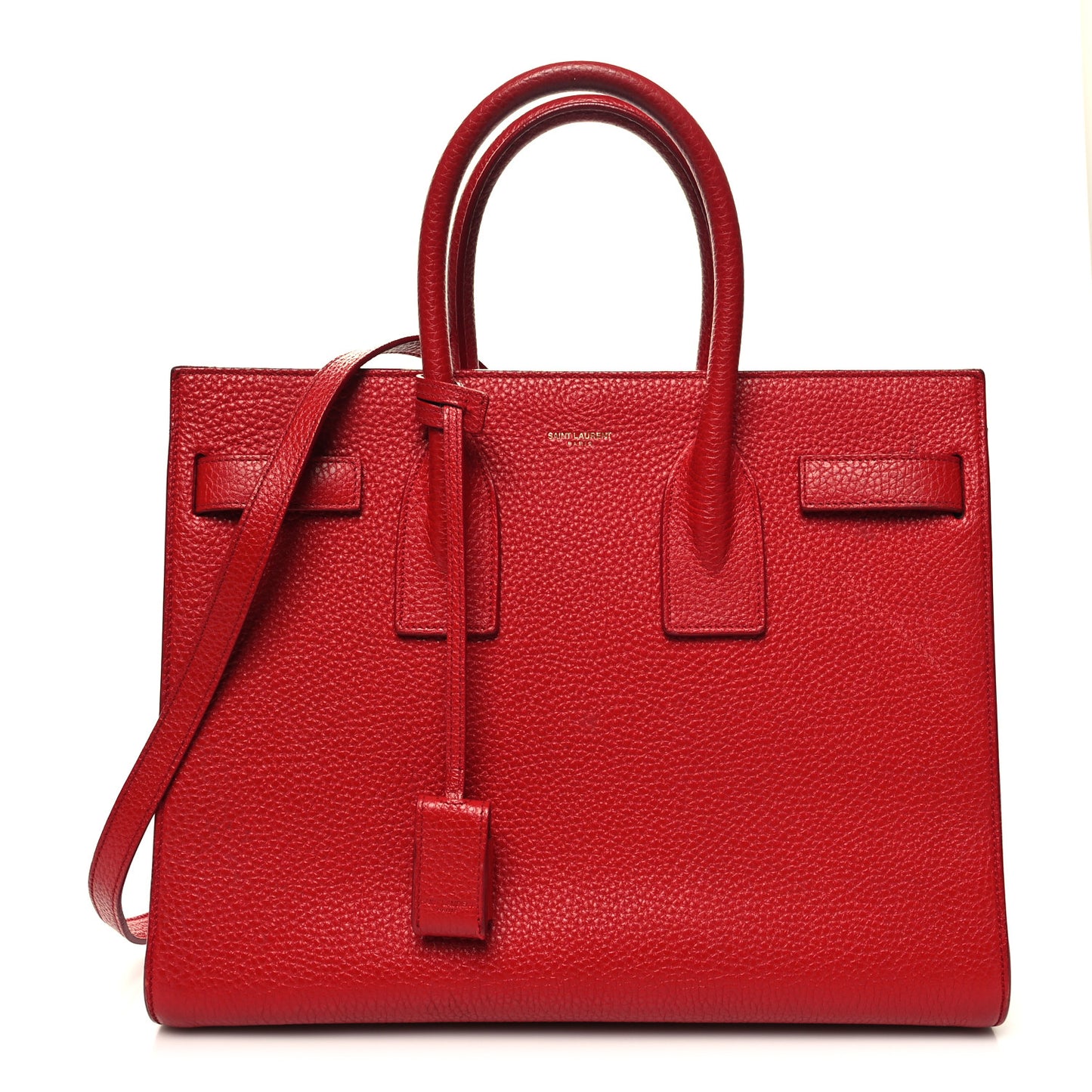 Grained Calfskin Small Sac De Jour Lipstick Red