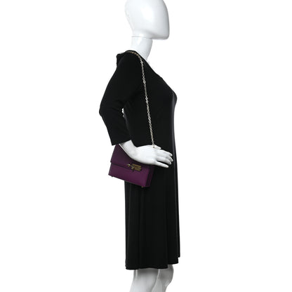 Hermes Chevre Chamkila Mini Verrou Chaine Bag Anemone 2 of 10