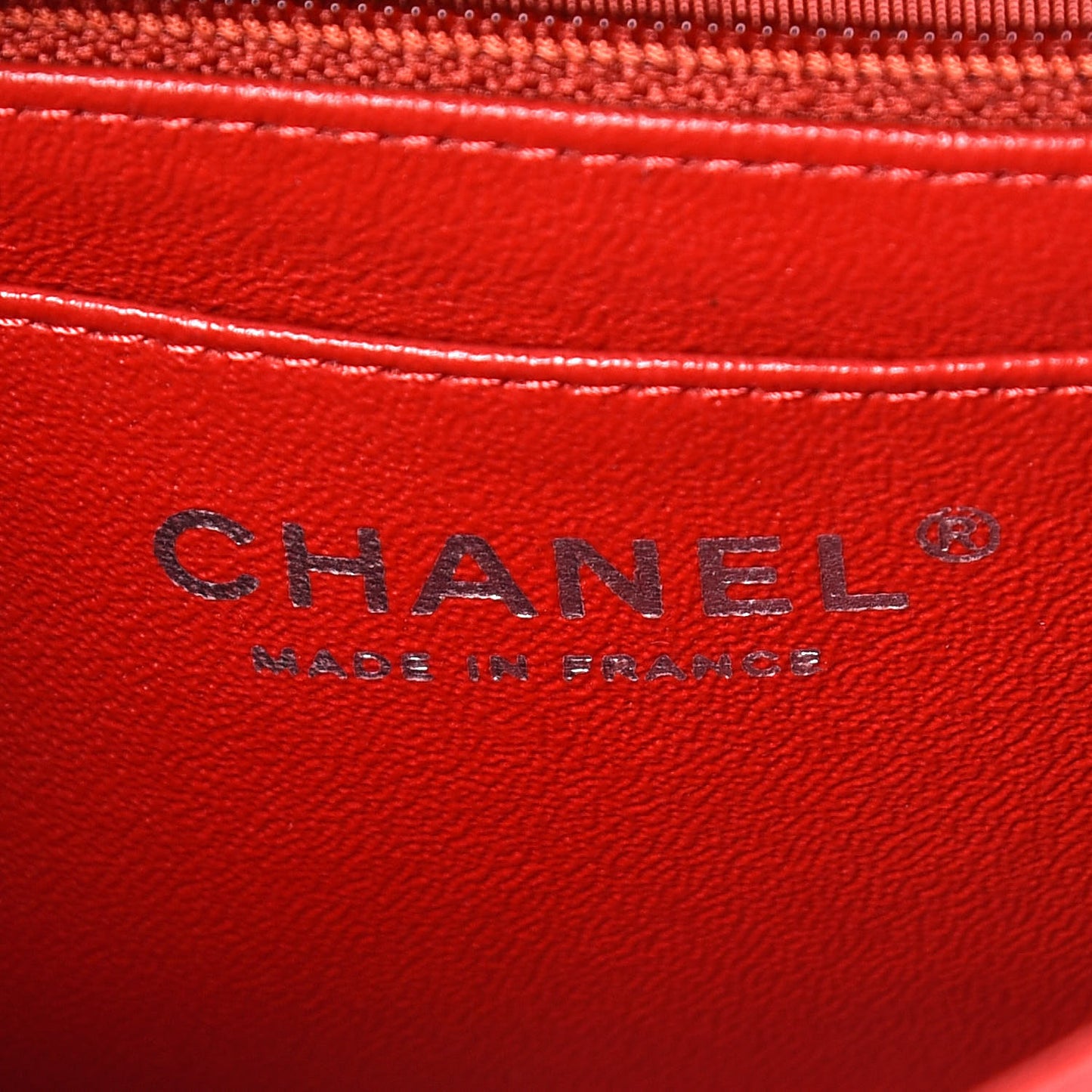 Lambskin Quilted Mini Rectangular Flap Red