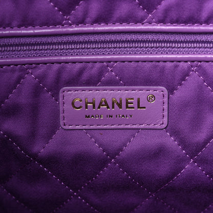 Chanel Shiny Calfskin Quilted Chanel 22 Drawstring Bag Purple 7 of 12