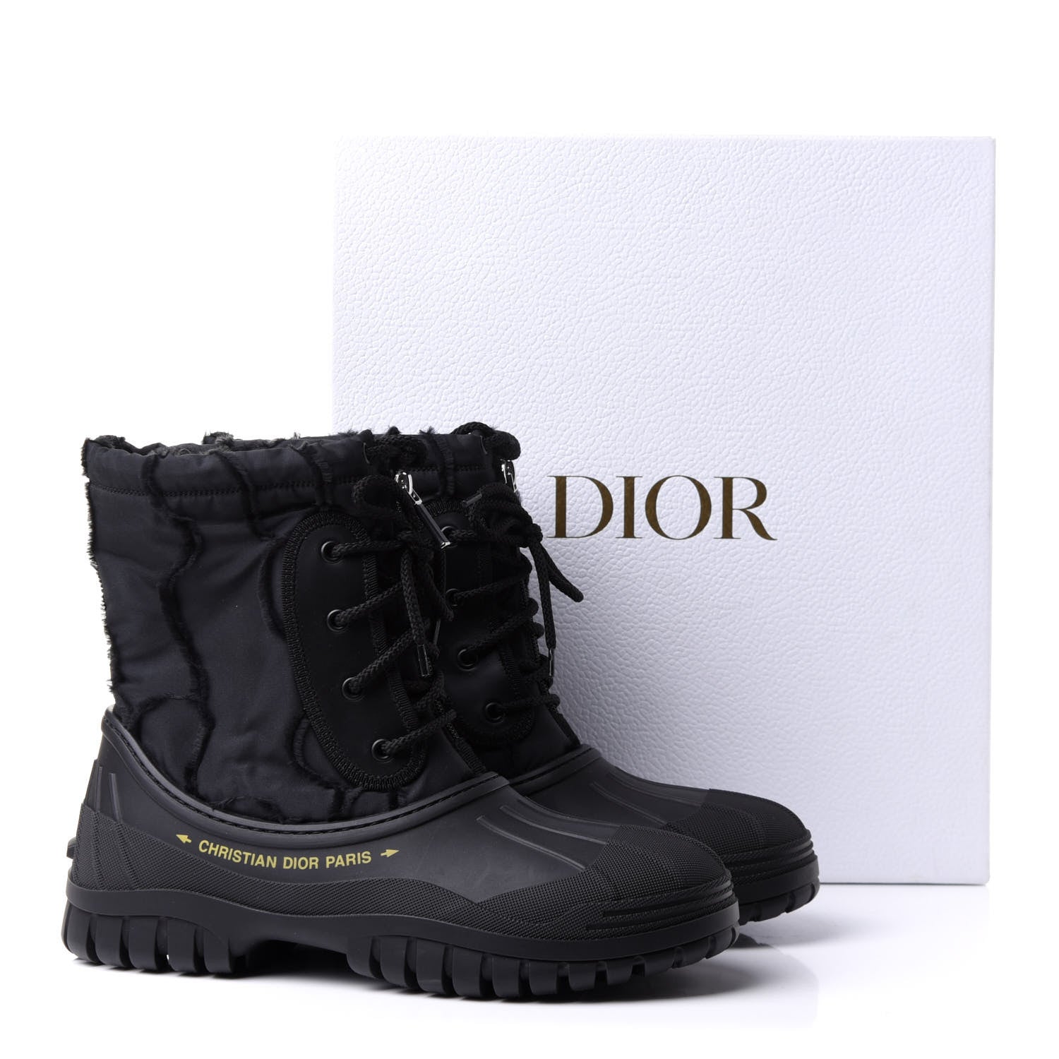 Christian Dior Rubber Nylon D-Venture Boots 40 Black 9 of 9