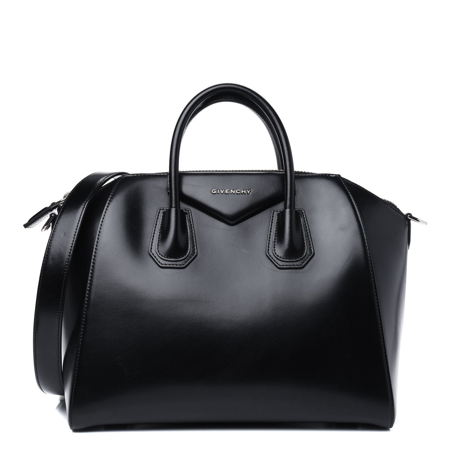 Givenchy Shiny Lord Calfskin Medium Antigona Black 1 of 16