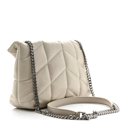 Saint Laurent Lambskin Quilted Toy Loulou Puffer Monogram Chain Satchel Crema Soft 3 of 20