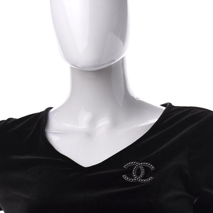 Chanel Ruthenium Pearl CC Brooch Dark Grey 2 of 5