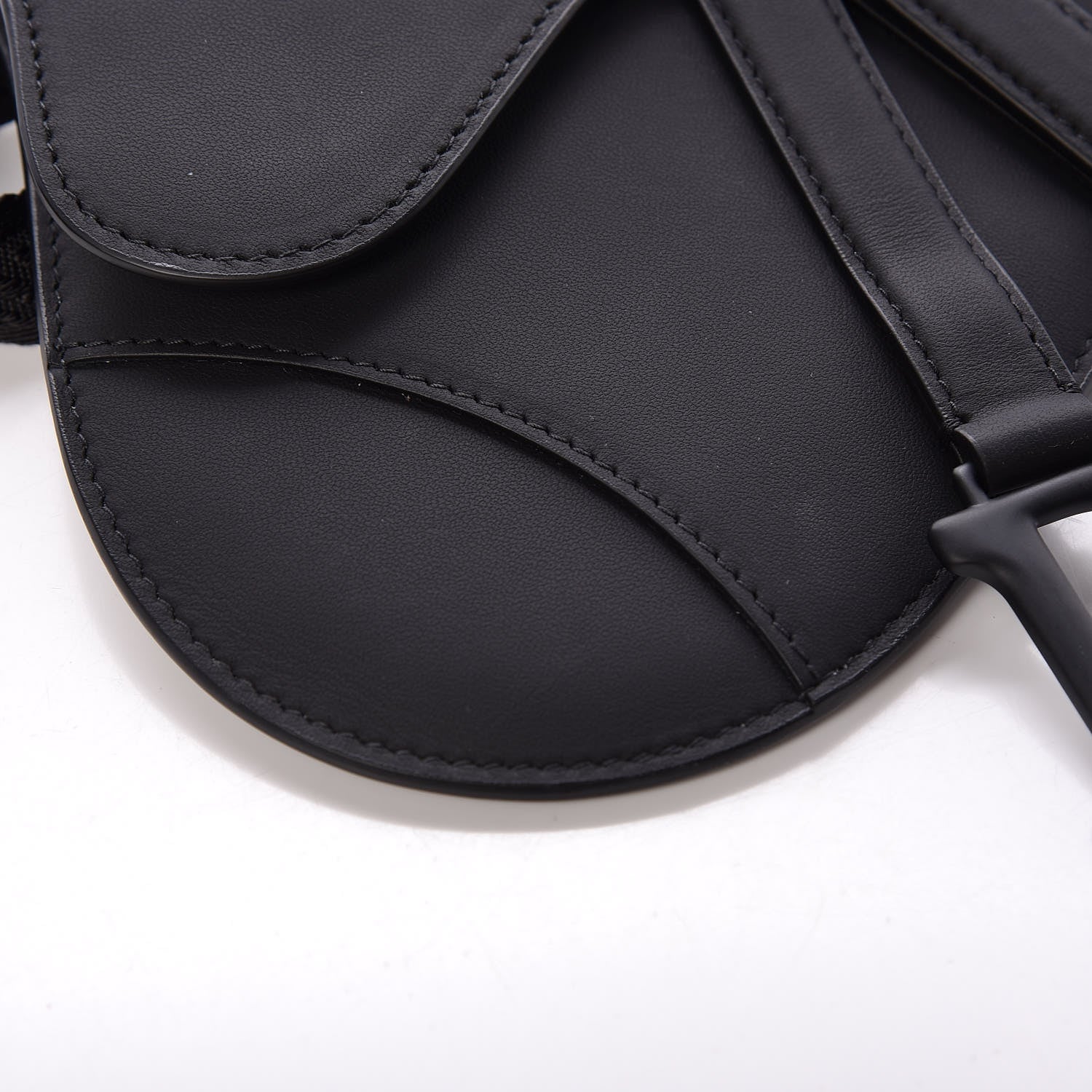 Christian Dior Ultra Matte Calfskin Saddle Belt Bag Black 8 of 10