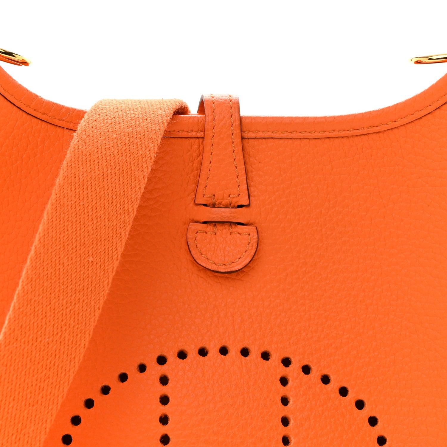 Hermes Taurillon Clemence Evelyne TPM Orange 8 of 12