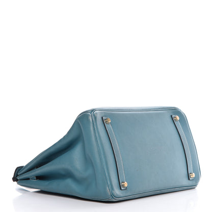 Hermes Swift Birkin 35 Blue Jean 5 of 55