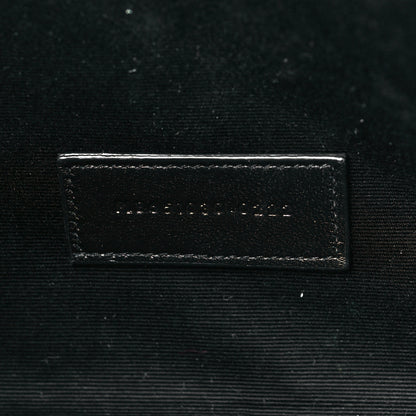 Saint Laurent Grain De Poudre Textured Mixed Matelasse Triquilt Monogram Clutch Black 7 of 11