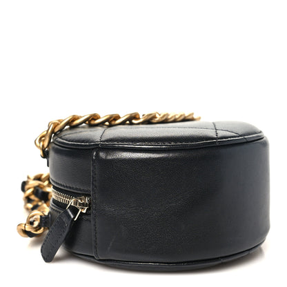 Chanel Lambskin Quilted Chanel 19 Round Clutch With Chain Black 3 of 9