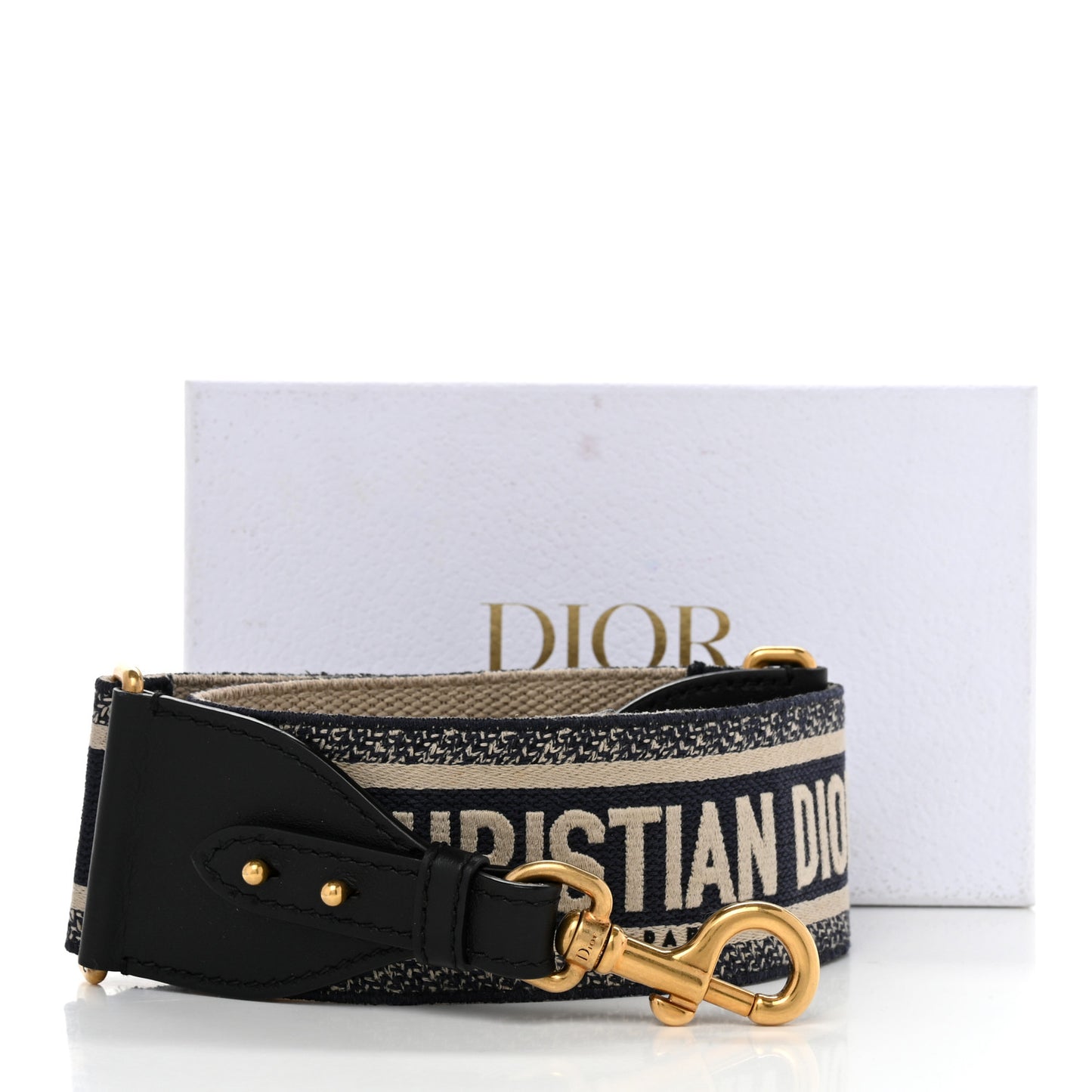 Canvas Embroidered Shoulder Strap Blue