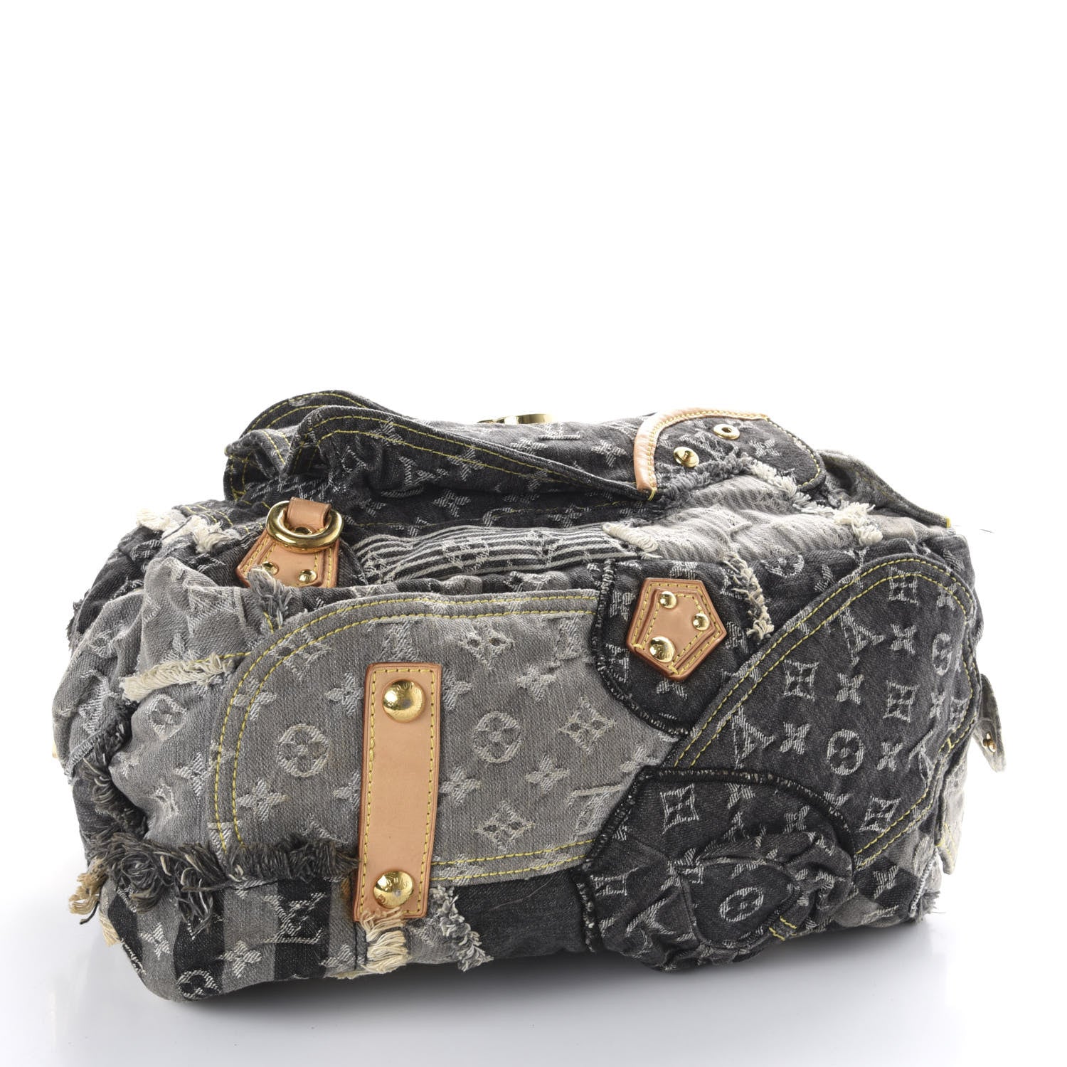 Louis Vuitton Denim Patchwork Bowly Black 4 of 11