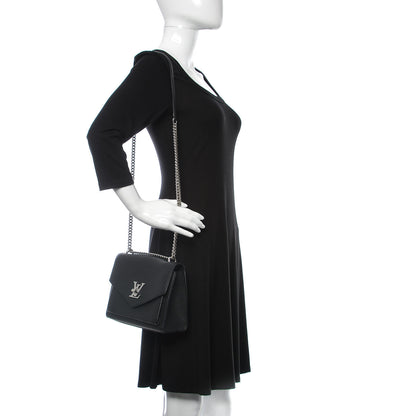 Louis Vuitton Soft Calfskin My Lockme Chain Bag BB Black 2 of 9