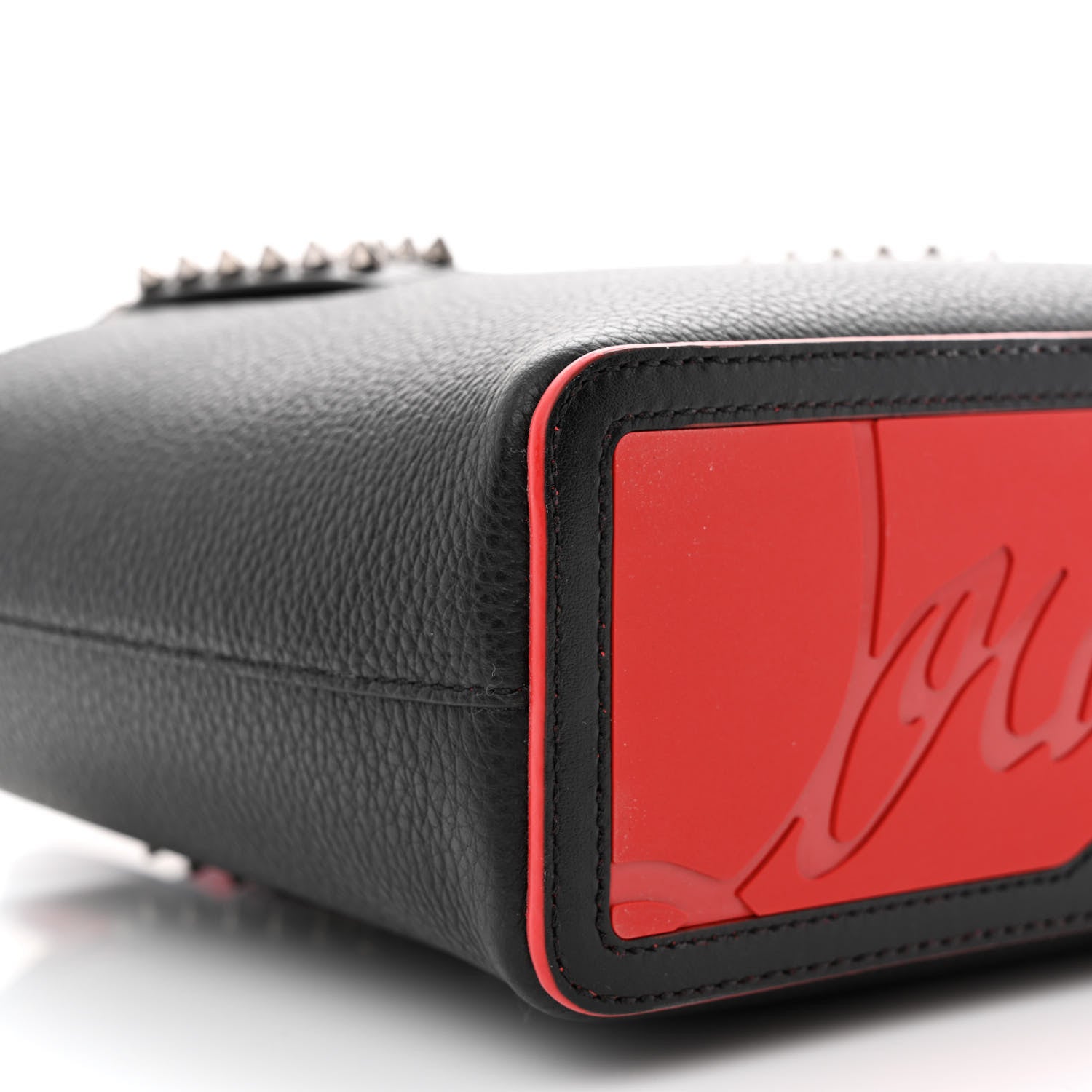 Christian Louboutin Calfskin Spikes Mini East West Cabata Tote Black 9 of 10