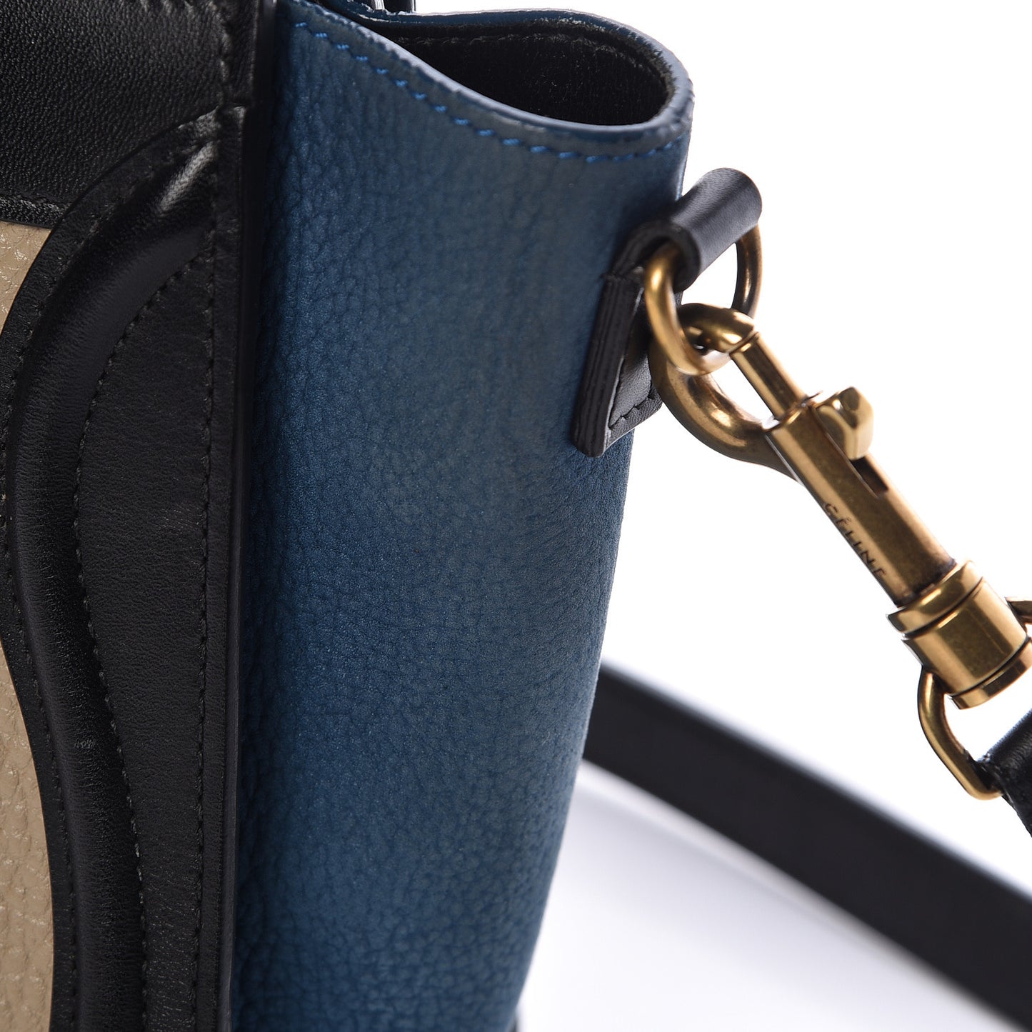 Bullhide Calfskin Nano Tri-Color Luggage Light Taupe