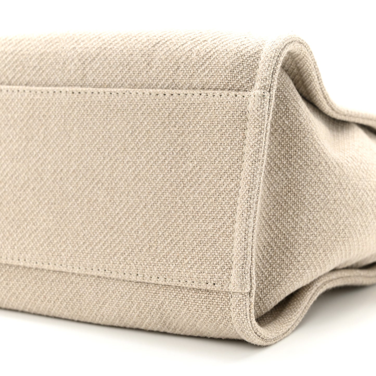 Mixed Fibers Small Deauville Tote Beige Black