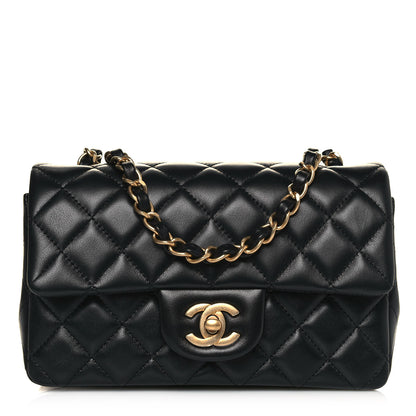 Chanel Lambskin Quilted Mini Rectangular Flap Black 1 of 11