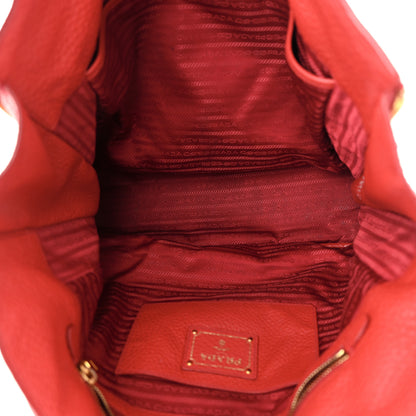Prada Vitello Daino Side Zip Shopper Tote Rosso 5 of 18