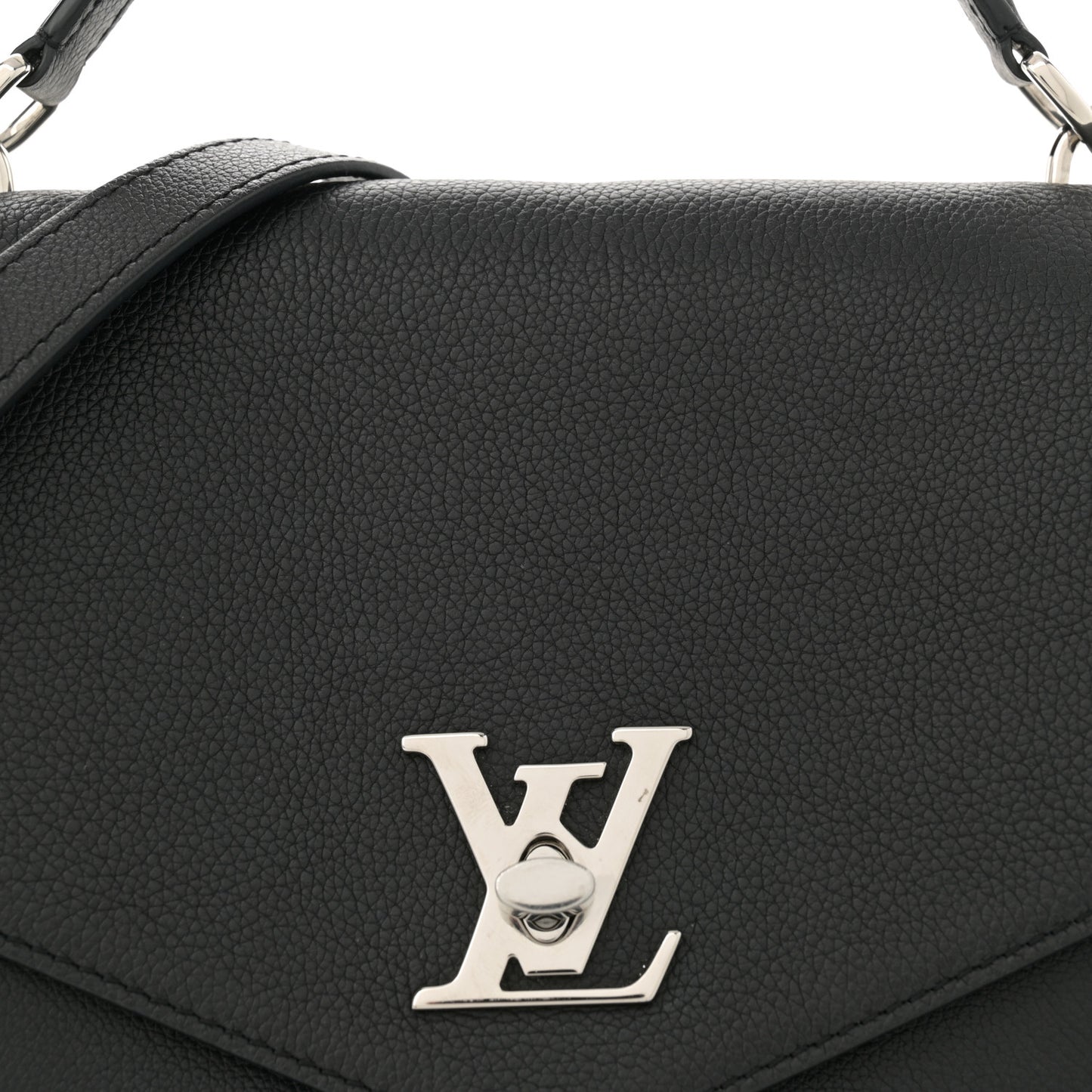 Soft Calfskin My Lockme Top Handle Black