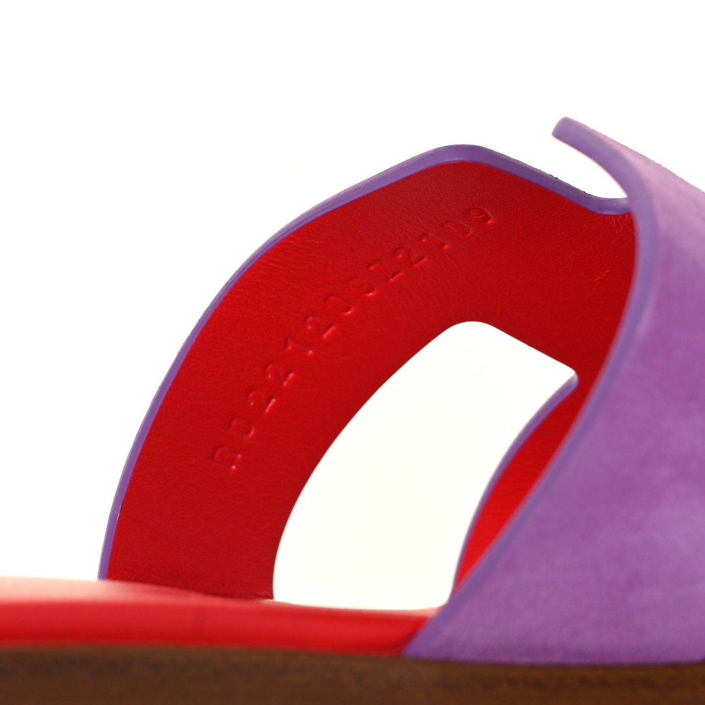 Suede Goatskin Oran Sandals 39.5 Violet Parme