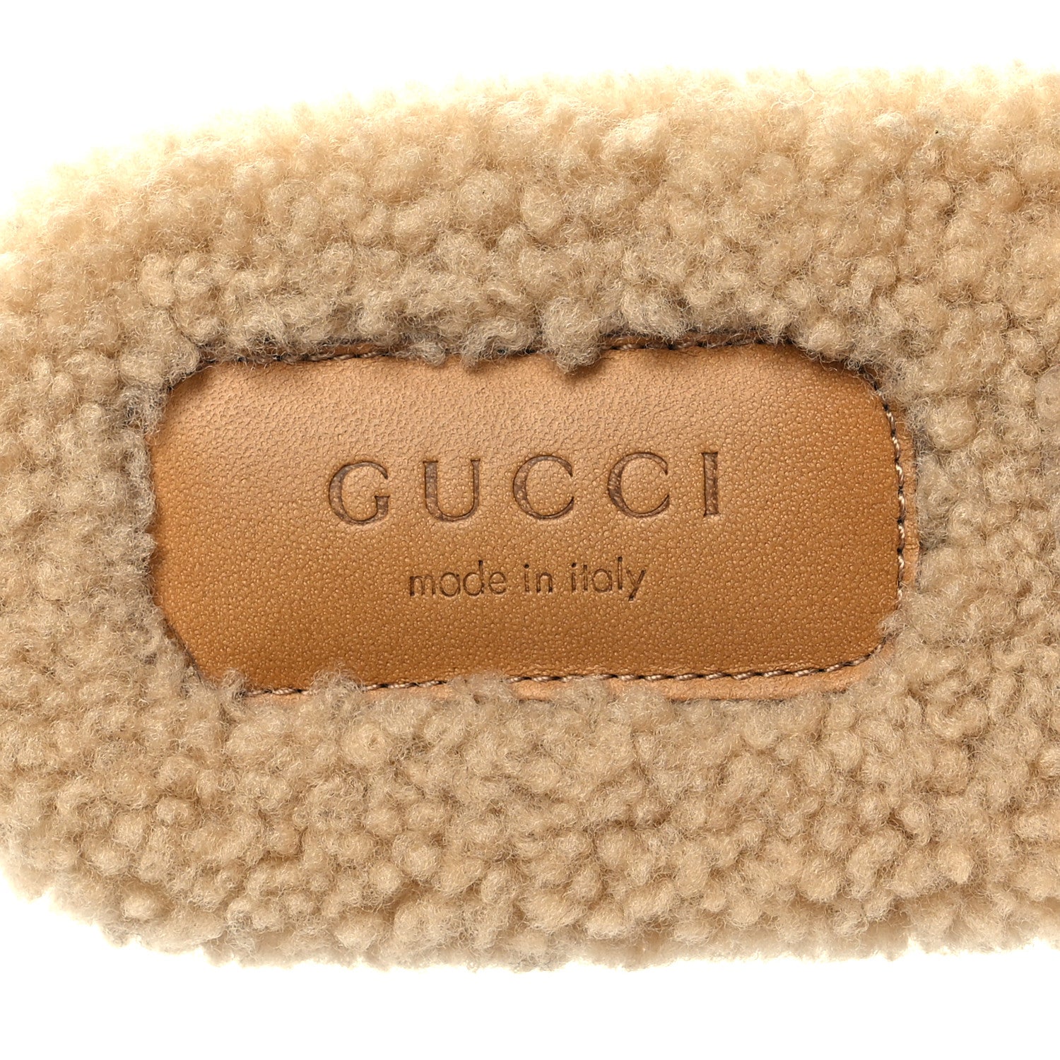Gucci Nappa Wool Womens Fria Slippers 38 Black Butterscotch 8 of 9