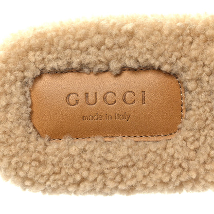 Gucci Nappa Wool Womens Fria Slippers 38 Black Butterscotch 8 of 9