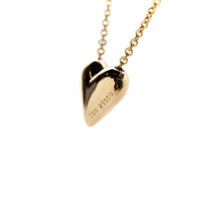 Tiffany 18K Yellow Gold Platinum Diamond Etoile Heart Pendant Necklace 7 of 7