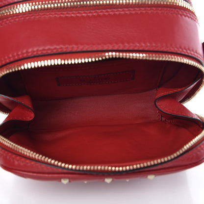 Valentino Garavani Nappa Rockstud Spike Double Zip Camera Crossbody Bag Rosso Valentino 5 of 8