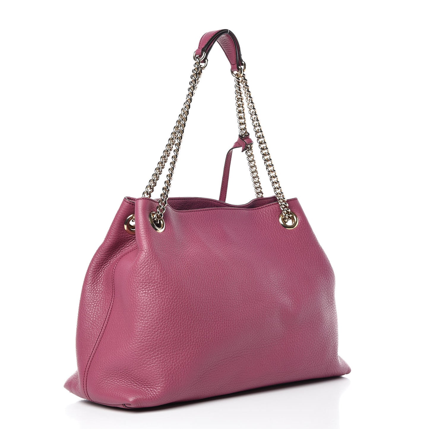 Pebbled Calfskin Medium Soho Chain Shoulder Bag Peonia Flower