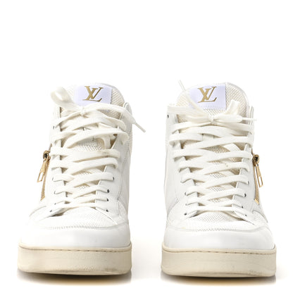 Louis Vuitton Monogram Calfskin Rivoli High Top Sneakers 10 White 4 of 8
