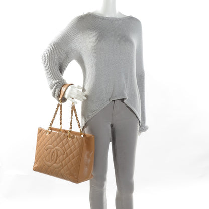 Chanel Caviar Quilted Grand Shopping Tote GST Beige 6 of 13