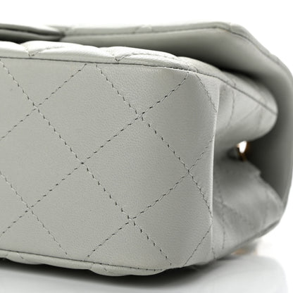 Chanel Lambskin Quilted Mini Rectangular Flap Grey 10 of 11